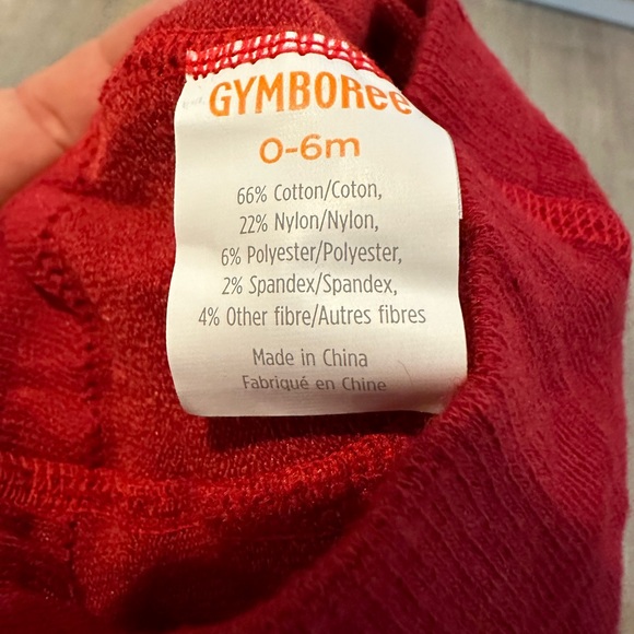 Gymboree - Baby Metallic Tights- Red and White - Picture 2 of 4